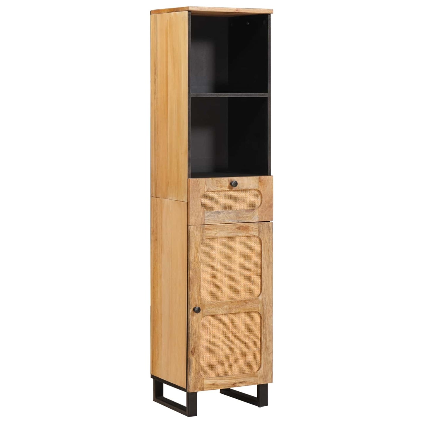 Set da Bagno con cassetto Naturale Legno di mango massello