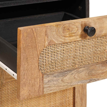 Set da Bagno con cassetto Naturale Legno di mango massello