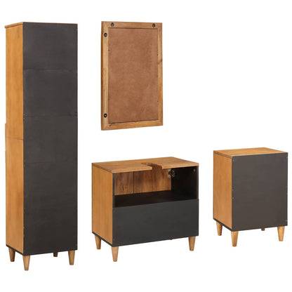 Set di mobili per il bagno 4 pcs Marrone Legno multistrato | homemem39