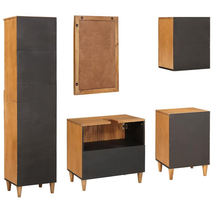 Set di mobili per il bagno 5 pcs Marrone Legno multistrato | homemem39