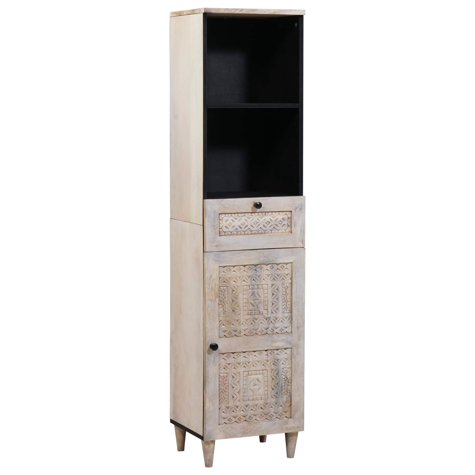 Set di mobili per il bagno 3 pcs Bianco Legno multistrato | homemem39