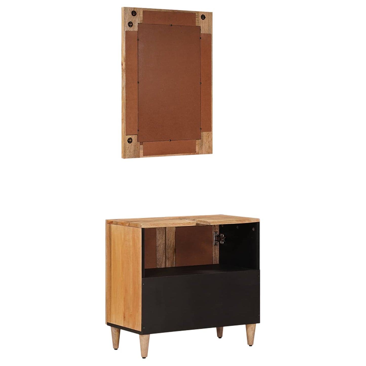 Set di mobili per il bagno Montaggio a parete 2 pcs Naturale | homemem39