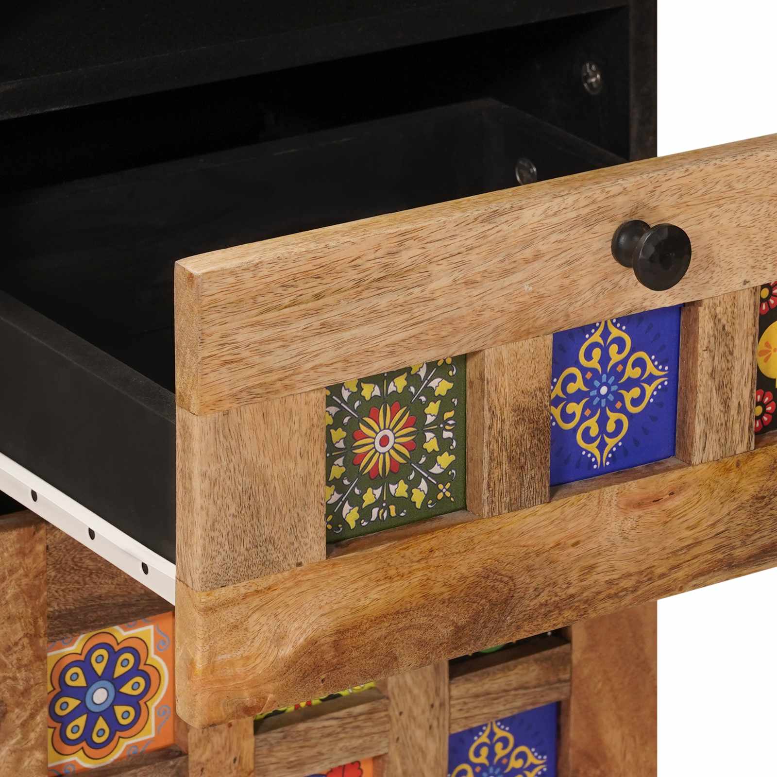 Set di mobili per il bagno con cassetto 3 pcs Naturale | homemem39