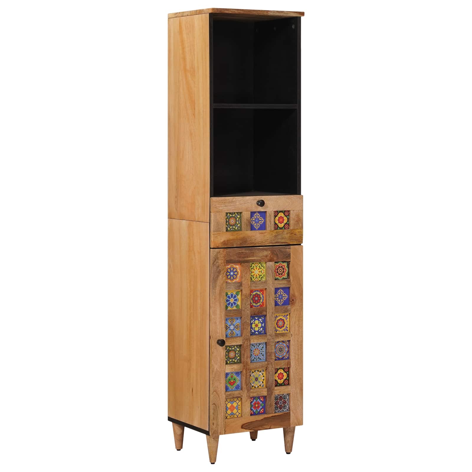 Set di mobili per il bagno con cassetto 4 pcs Naturale | homemem39