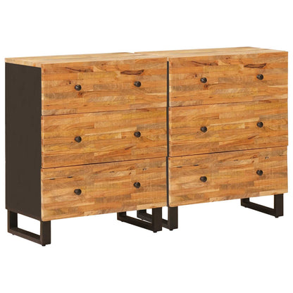 Credenza 2 pcs Marrone 60 x 33 x 75 cm Legno di mango massello | homemem39