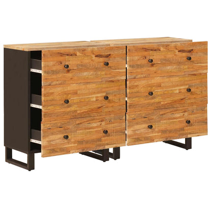Credenza 2 pcs Marrone 60 x 33 x 75 cm Legno di mango massello