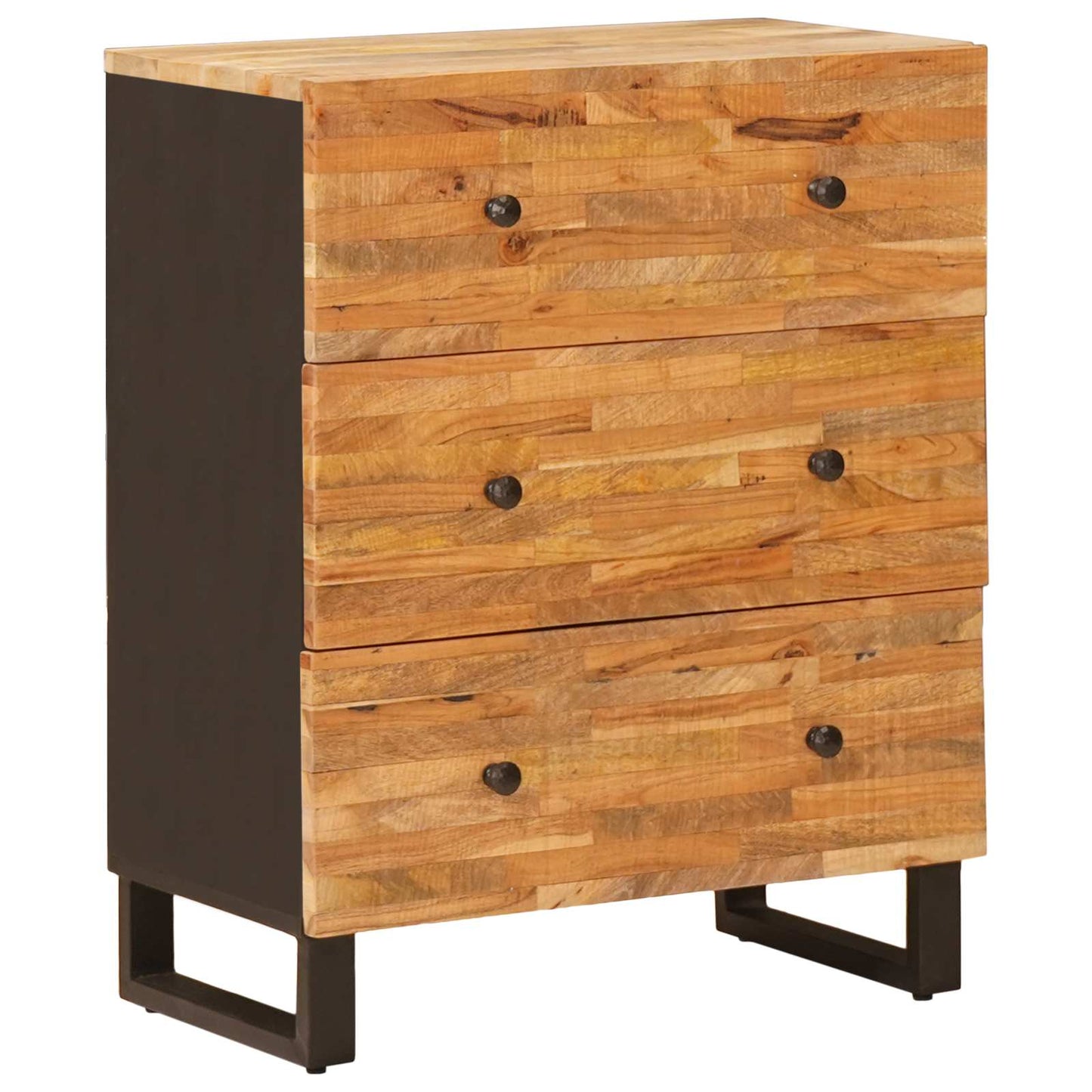 Credenza 2 pcs Marrone 60 x 33 x 75 cm Legno di mango massello