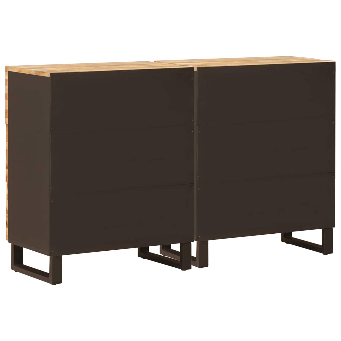 Credenza 2 pcs Marrone 60 x 33 x 75 cm Legno di mango massello