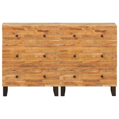 Credenza 2 pcs Marrone 60 x 33 x 75 cm Legno di mango massello | homemem39