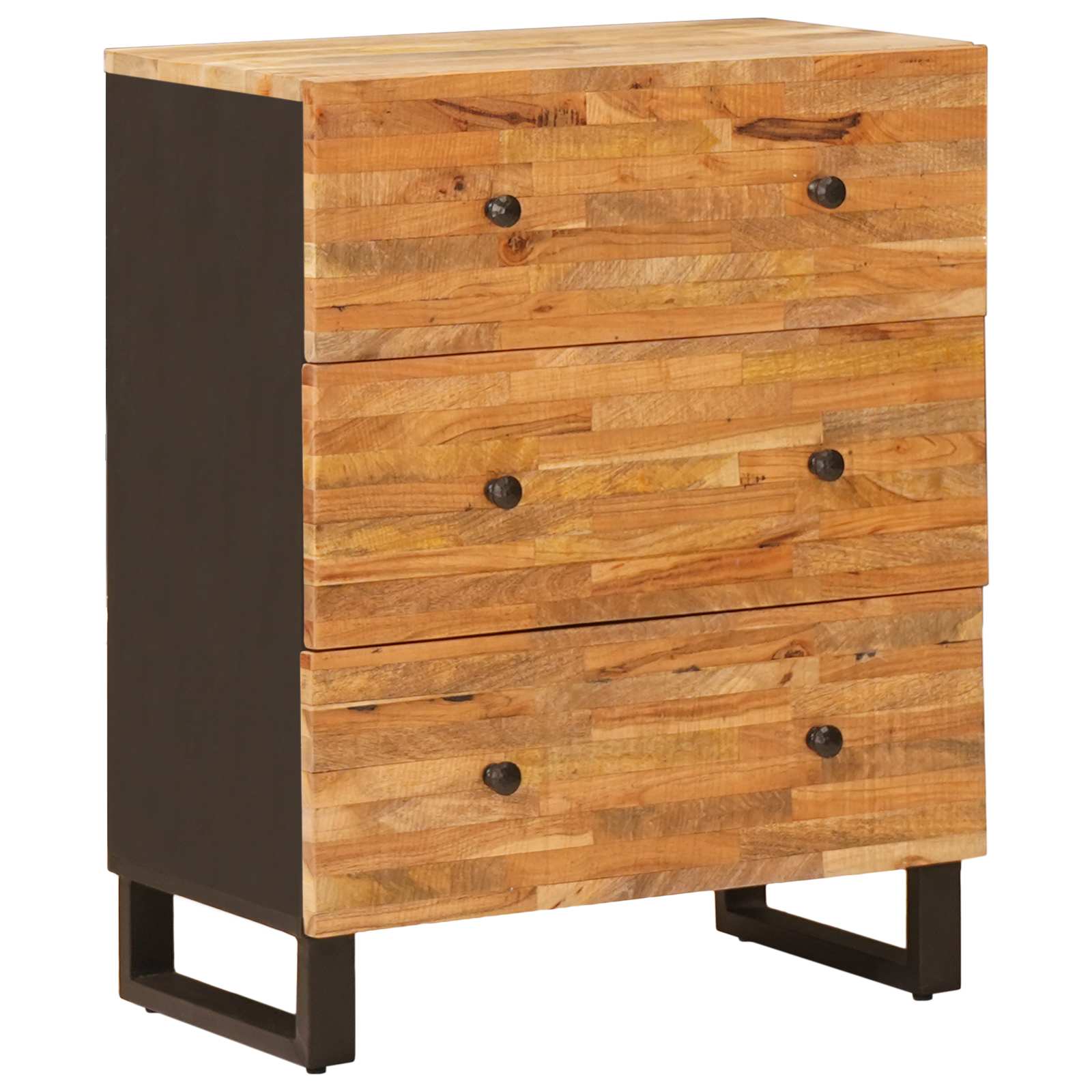 Credenza 3 pcs Marrone 60 x 33 x 75 cm Legno di mango massello | homemem39