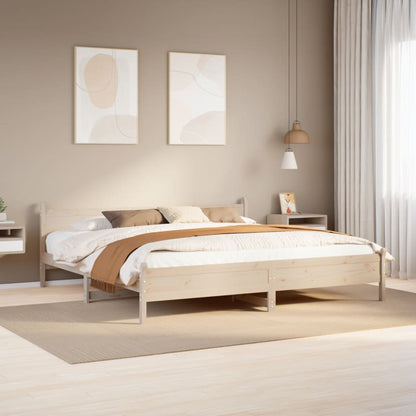 Letto senza Materasso 200x200 cm in Legno Massello di Pino - homemem39