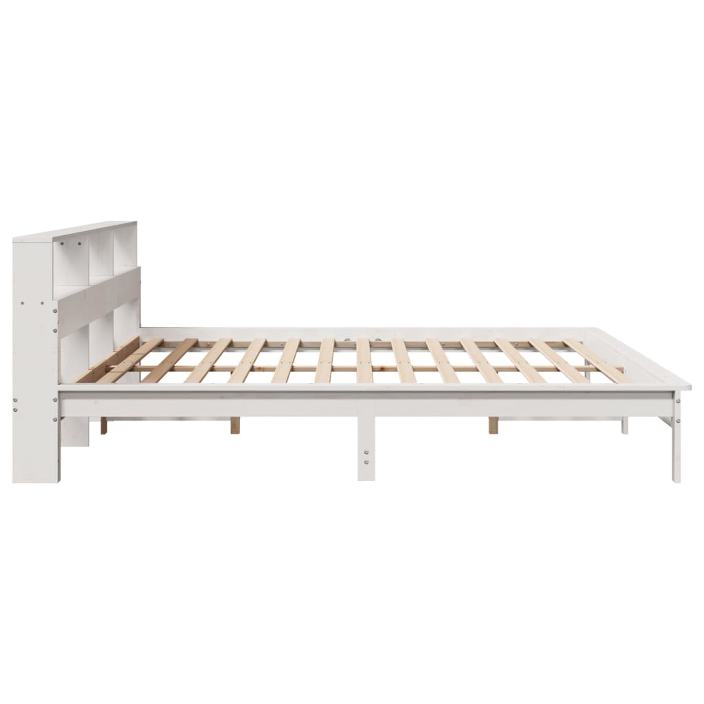 Giroletto senza Materasso Bianco 200x200 cm Legno Massello Pino | homemem39