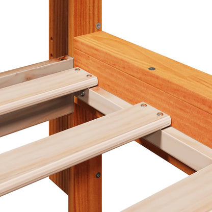 Letto senza Materasso Marrone Cera 200x200 cm in Legno di Pino