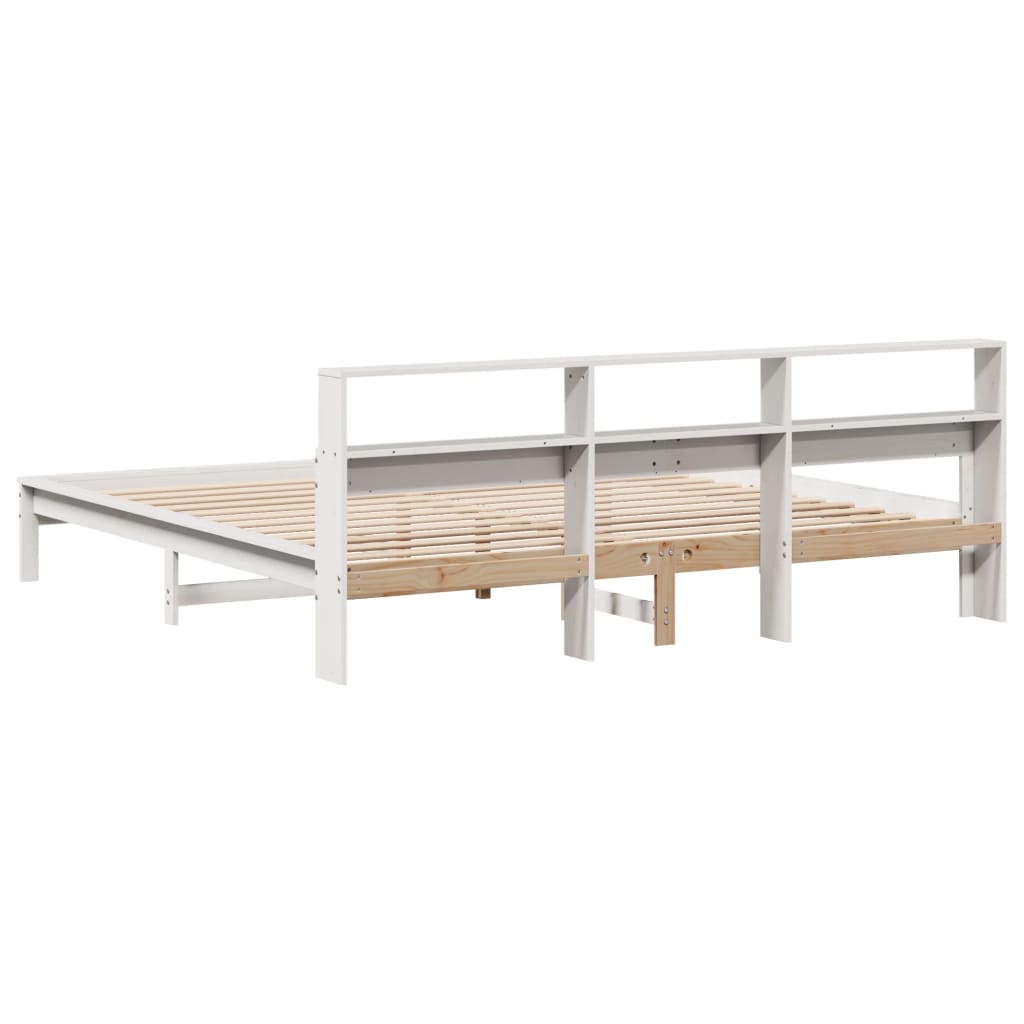 Letto senza Materasso Bianco 180x200 cm Legno Massello di Pino - homemem39