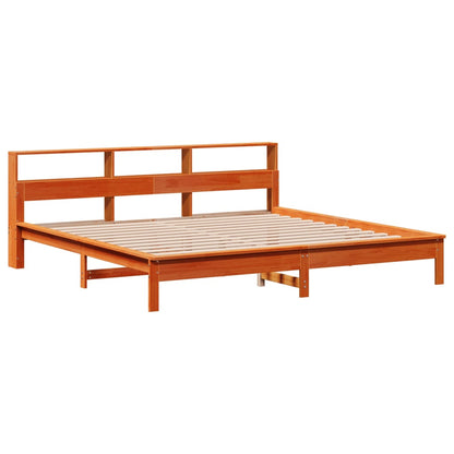 Letto senza Materasso Marrone Cera 180x200 cm in Legno di Pino | homemem39