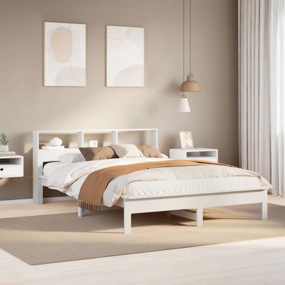 Letto senza Materasso Bianco 160x200 cm Legno Massello di Pino