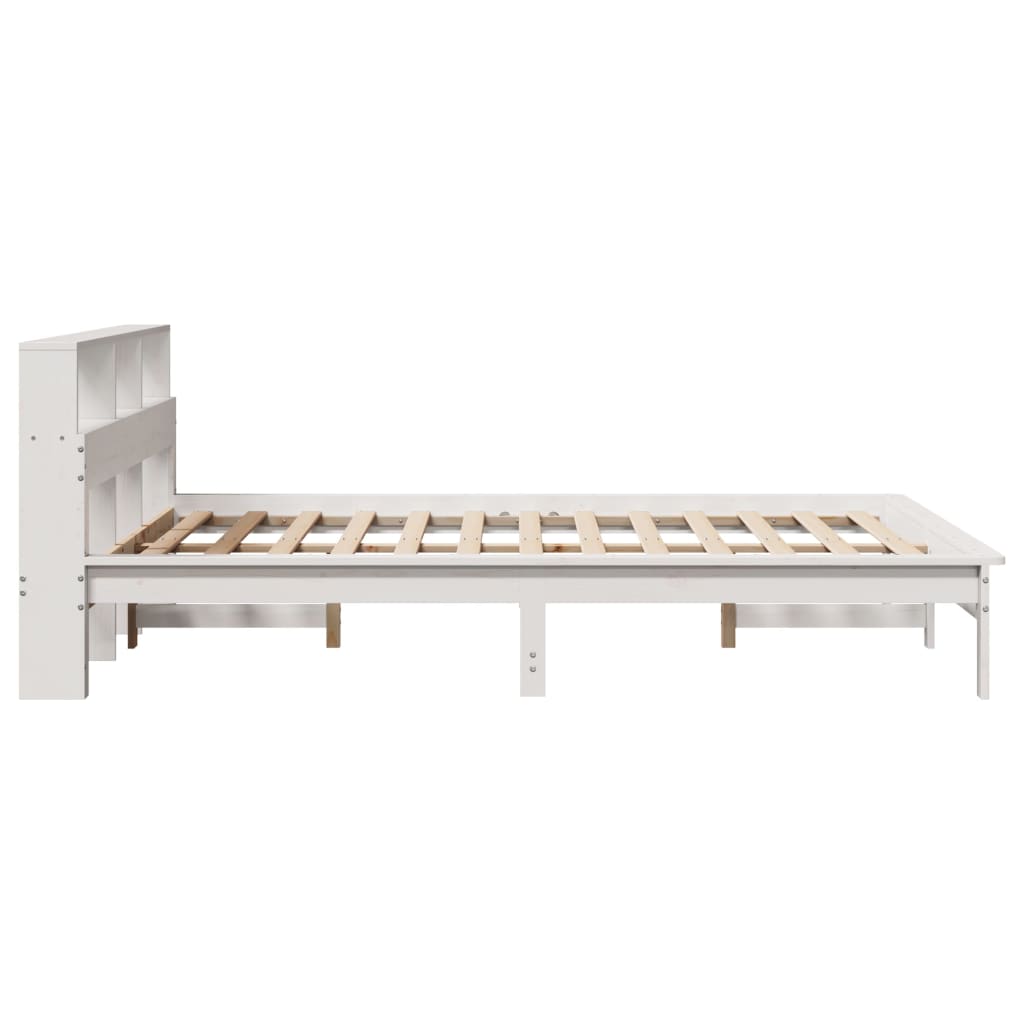 Letto senza Materasso Bianco 150x200 cm Legno Massello di Pino - homemem39