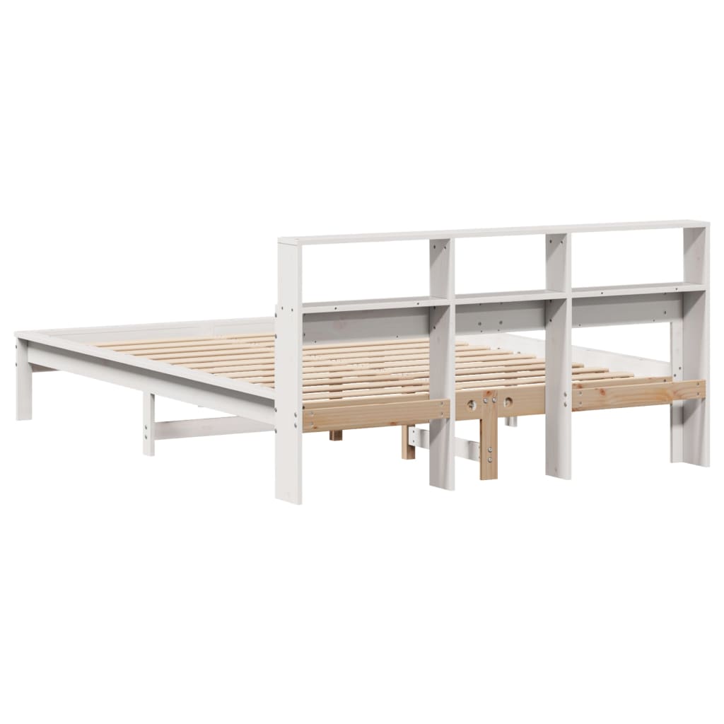 Letto senza Materasso Bianco 140x200 cm Legno Massello di Pino - homemem39