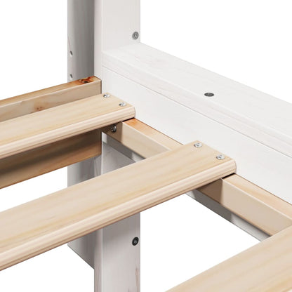 Letto senza Materasso Bianco 135x190 cm Legno Massello di Pino | homemem39