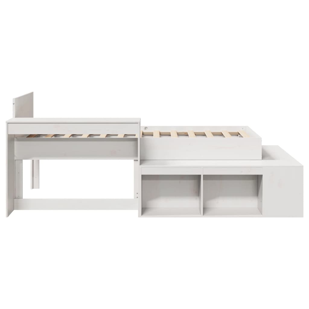 Letto senza Materasso Bianco 90x200 cm Legno Massello di Pino - homemem39