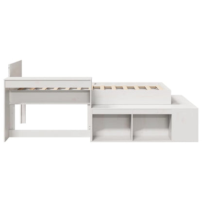 Letto senza Materasso Bianco 90x200 cm Legno Massello di Pino - homemem39