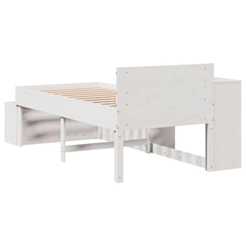 Letto senza Materasso Bianco 90x200 cm Legno Massello di Pino - homemem39