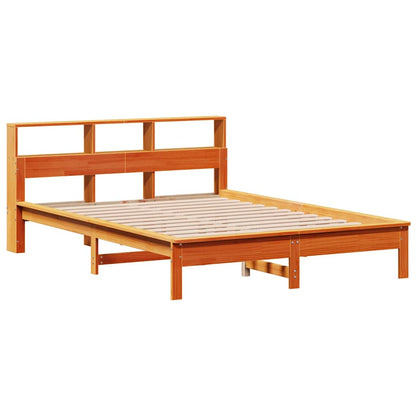 Letto Libreria senza Materasso Marrone Cera 120x190 cm in Pino | homemem39