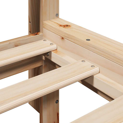 Letto Libreria senza Materasso 90x190 cm Legno Massello Pino