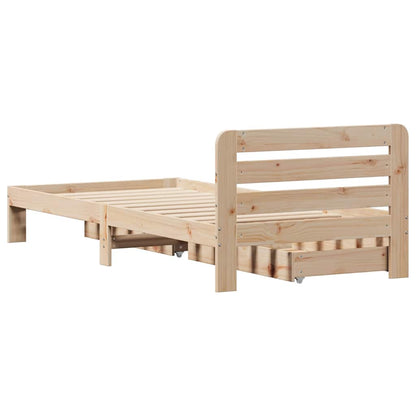 Letto senza Materasso 90x200 cm in Legno Massello di Pino