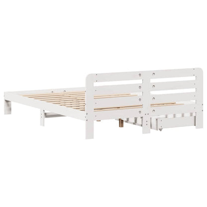 Giroletto senza Materasso Bianco 140x200 cm Legno Massello Pino | homemem39