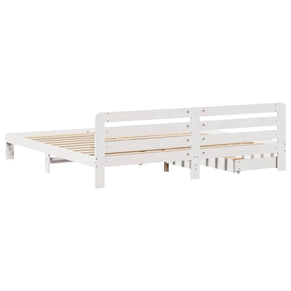 Giroletto senza Materasso Bianco 180x200 cm Legno Massello Pino - homemem39