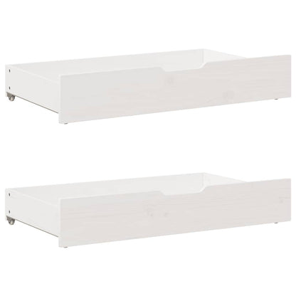 Letto senza Materasso Bianco 135x190 cm Legno Massello di Pino