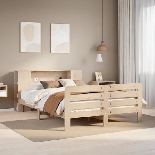 Letto senza Materasso 135x190 cm in Legno Massello di Pino