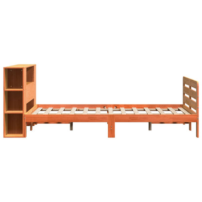 Letto senza Materasso Marrone Cera 135x190 cm in Legno di Pino