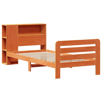 Letto senza Materasso Marrone Cera 90x200 cm Legno di Pino