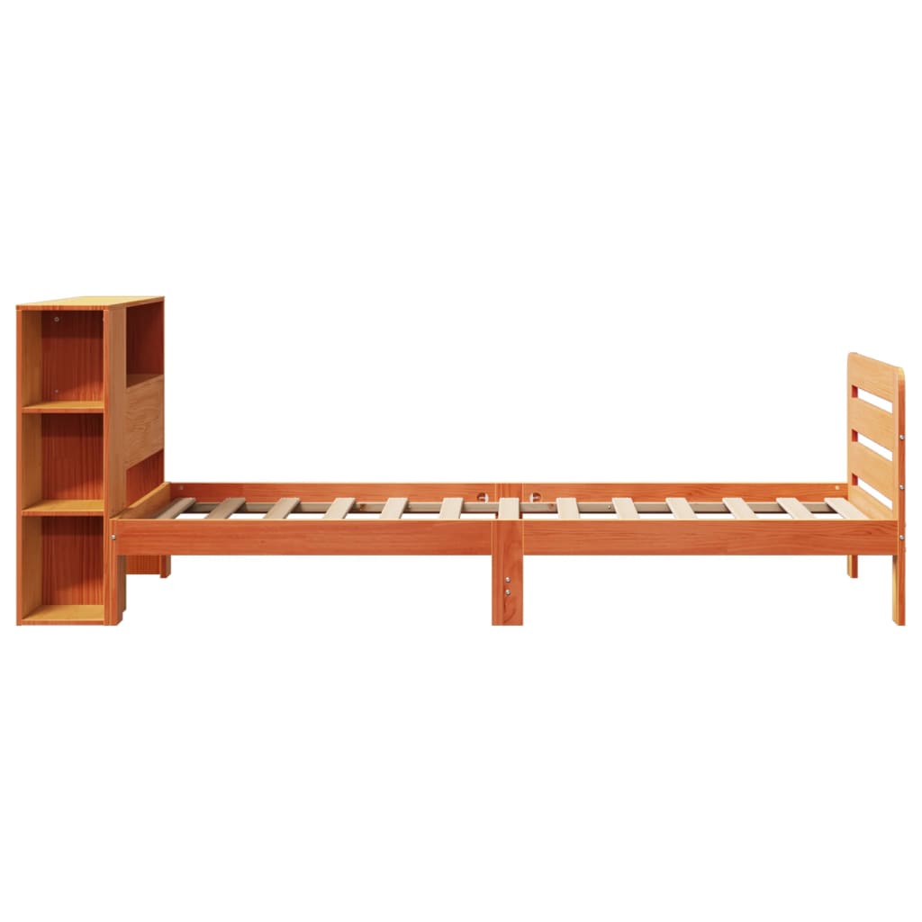 Letto senza Materasso Marrone Cera 90x200 cm Legno di Pino