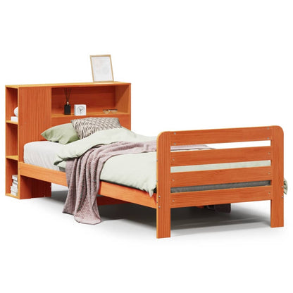 Letto senza Materasso Marrone Cera 75x190 cm in Legno di Pino