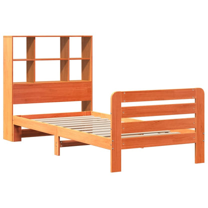 Letto senza Materasso Marrone Cera 75x190 cm in Legno di Pino