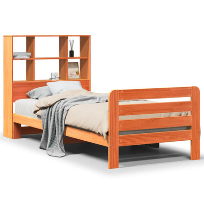 Letto senza Materasso Marrone Cera 90x190 cm in Legno di Pino