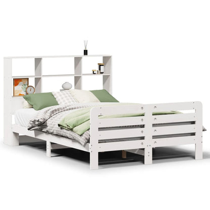 Letto senza Materasso Bianco 135x190 cm Legno Massello di Pino