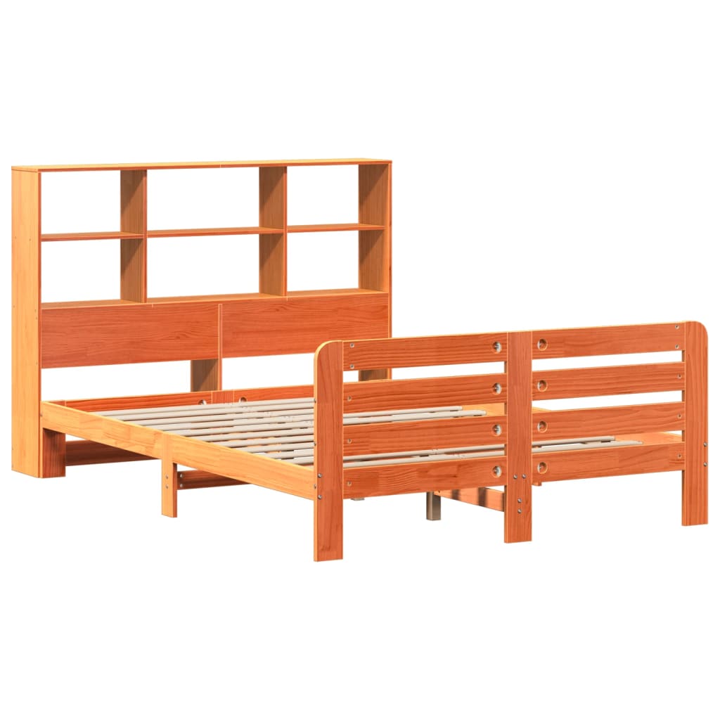 Letto senza Materasso Marrone Cera 135x190 cm in Legno di Pino