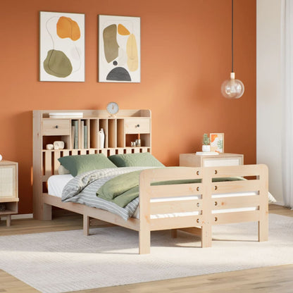 Letto Libreria senza Materasso 120x200cm Legno Massello di Pino