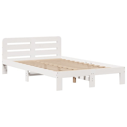 Letto Libreria senza Materasso Bianco 135x190 cm Legno di Pino