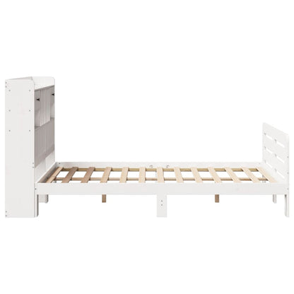 Letto Libreria senza Materasso Bianco 135x190 cm Legno di Pino