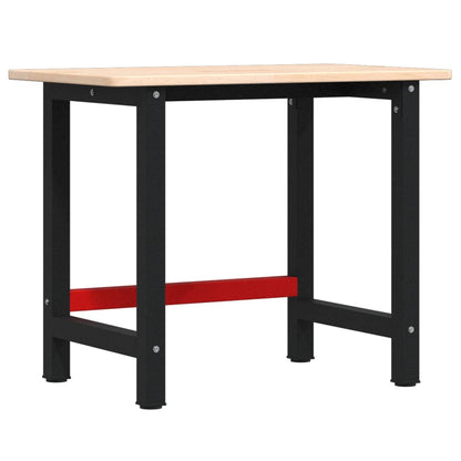 Banco Lavoro 100x60x81,5 cm Legno Massello Rovere Rettangolare | homemem39