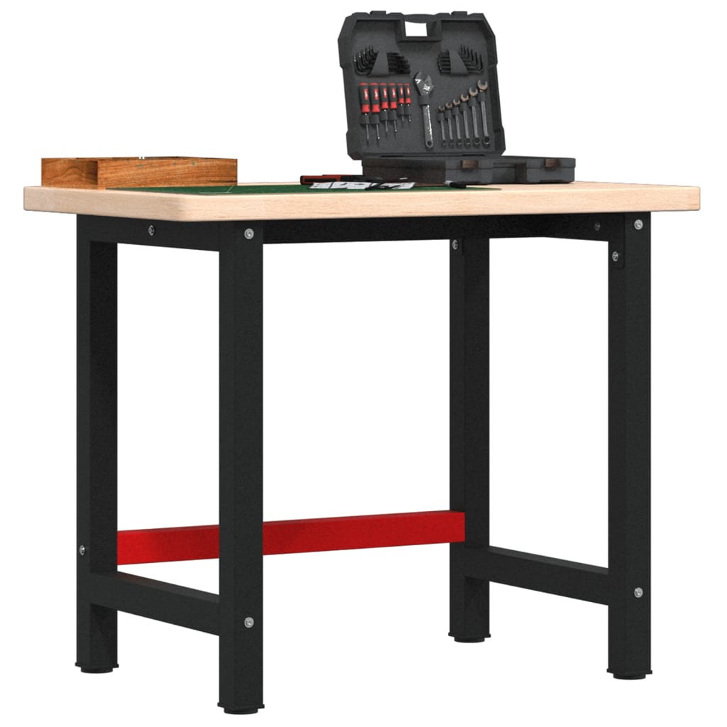 Banco Lavoro 100x60x83 cm Legno Massello Rovere Rettangolare | homemem39