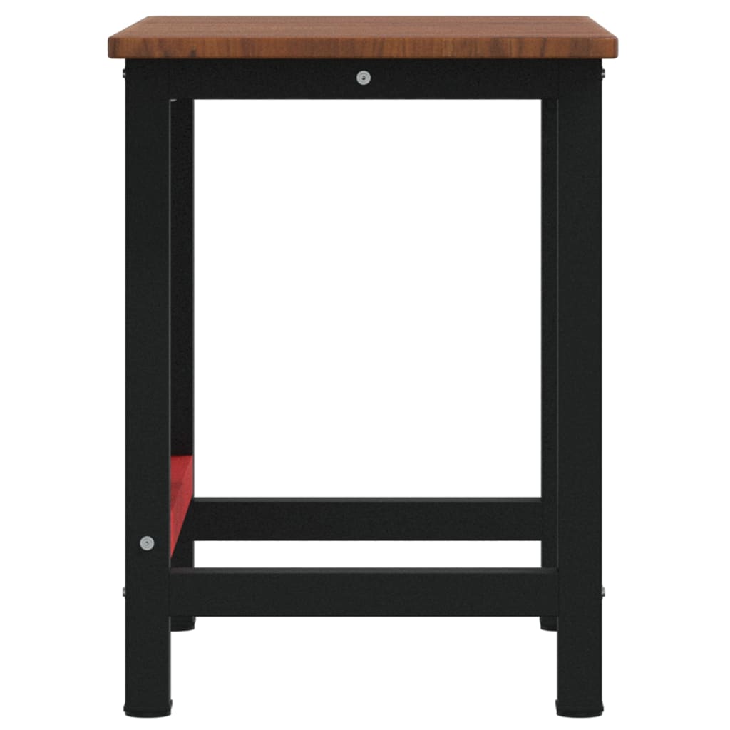 Banco Lavoro Marrone Scuro 100x60x81,5 cm Legno Massello Rovere - homemem39