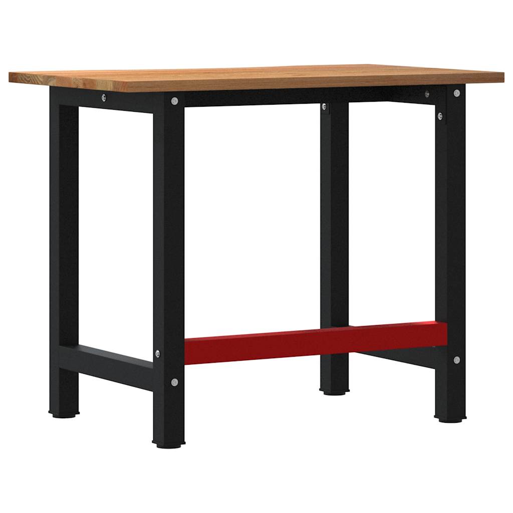 Banco Lavoro Marrone Chiaro 100x60x81,5cm Legno Massello Rovere - homemem39