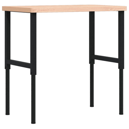 Banco Lavoro 100x60x(73-99,5) cm Legno di Faggio Rettangolare - homemem39