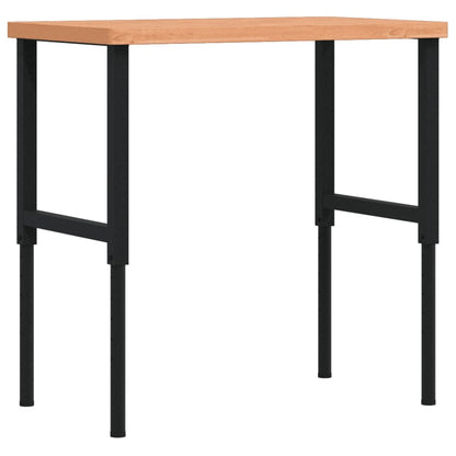 Banco Lavoro 100x60x(73-99,5) cm Legno di Faggio Rettangolare | homemem39